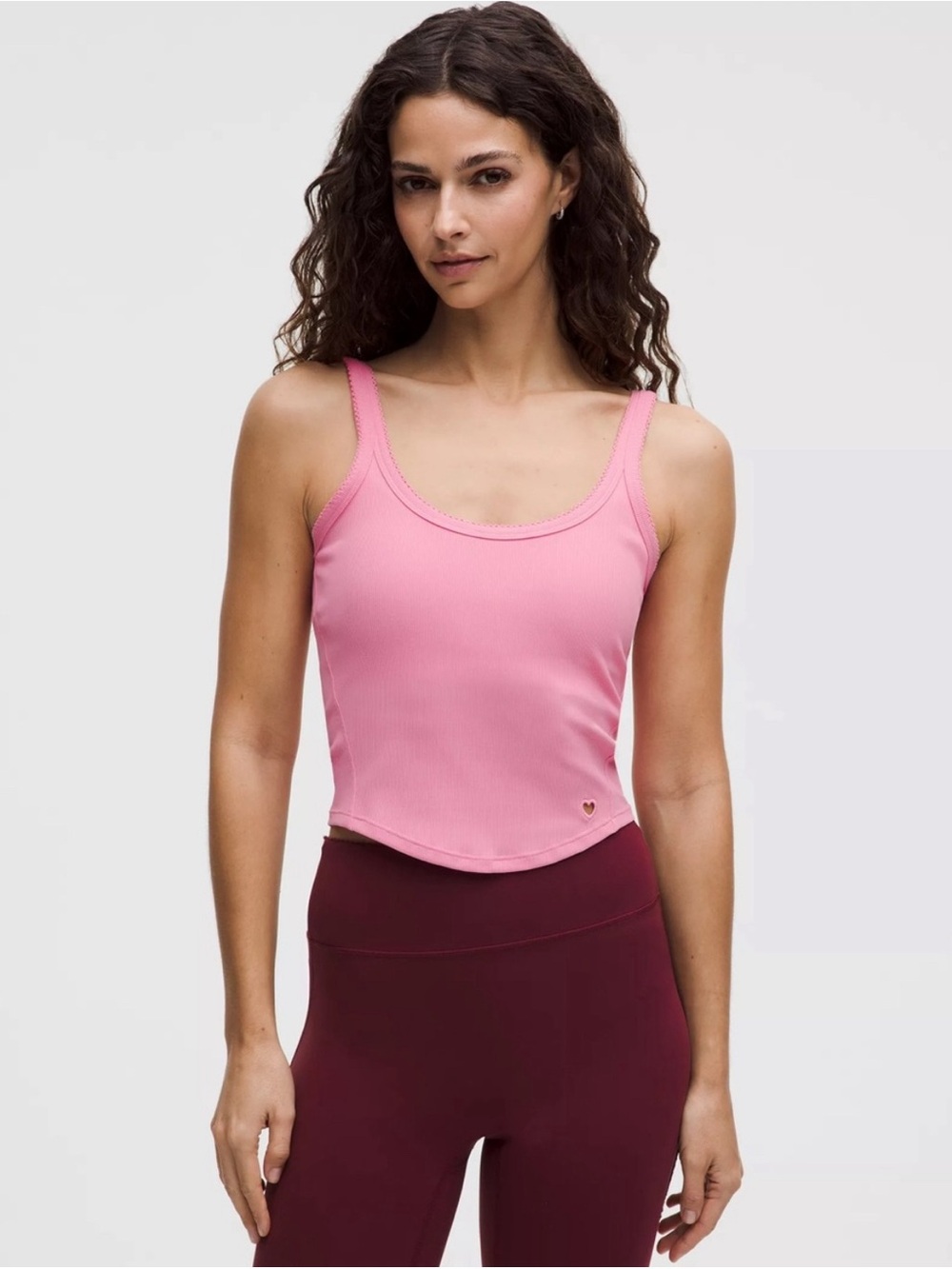 NWT lululemon nulu rib cropped tank heart CCLD M